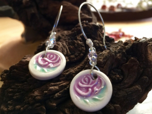 Porcelain Rose Earrings